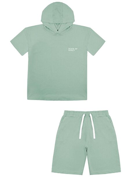 Chandraswear Erkek Çocuk Yeşil Şort Tshirt Takım - Aspen - S000206350-18194