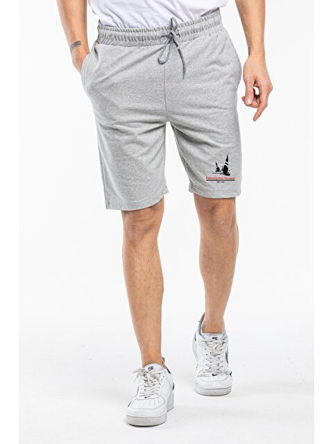 Süperlife Erkek Yelken Baskılı Slim Fit Kalıp Şort SPR25SR083 - S000374796-17308