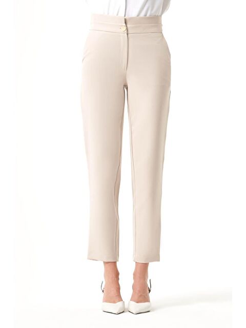 Mizalle Kat Kemerli Bej Pantolon - S000085682-19928