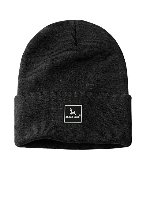 Black Deer Unisex Kışlık Bere Düz Logolu Yumuşak Triko Basic Akrilik Beanie - S000120731-19351