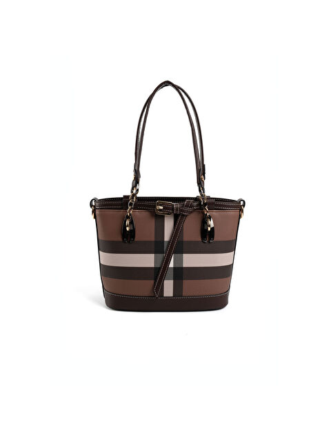 Silver Polo Kadın Omuz Çantası 1155-47370 SILVER POLO BAYAN ÇANTASI MK85 KOYU KAHVE-MAT KAHVE - S000507871-19413