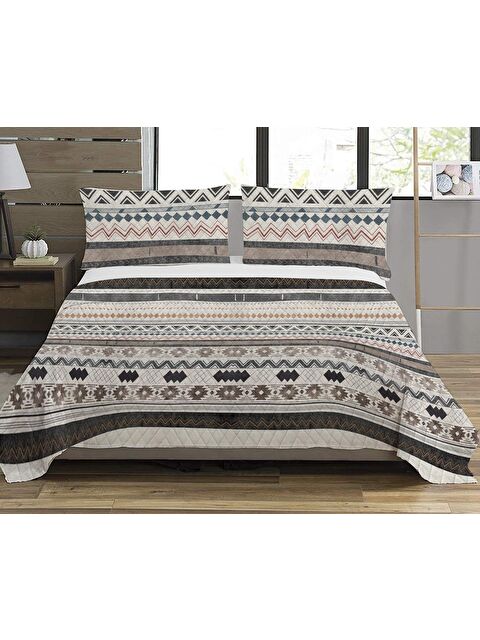 Evmila Desenli Çift Kişilik Baskılı Pike (200x220 Cm) - S000232889-23173