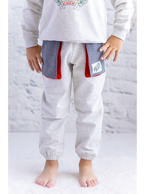 MİNİNİO Erkek Bebek Cepli Eşofman Altı - Grimelanj - S000363727-74