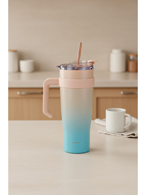 BERNARDO Alto Pipetli Termos Bardak Turkuaz 1000ml