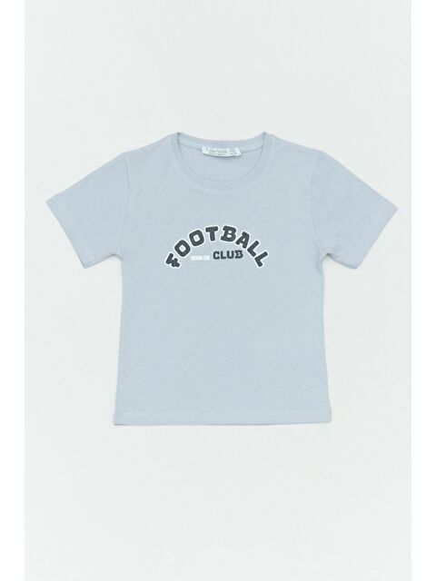 Fullamoda %100 Pamuk Önü Ve Arkası Football Baskılı Erkek Çocuk Tişört - S000381185-20600