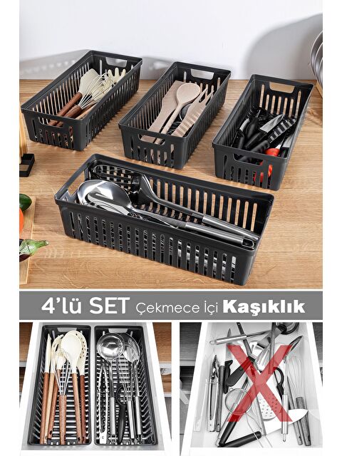 Meleni Home 4'lü Modüler Kaşıklık Seti - S000385170-19351