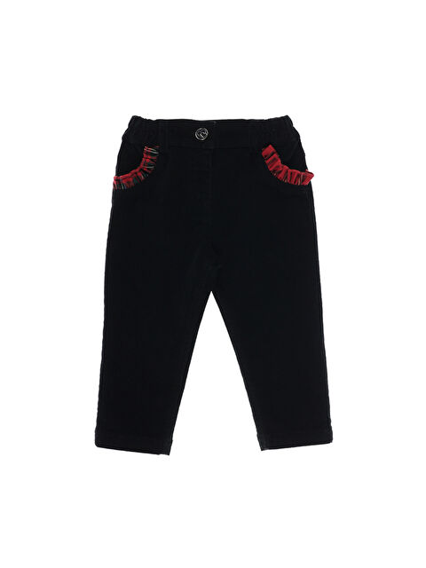 Panço Kız Çocuk Cepleri Fırfır Detaylı Pantolon - S000332036-19351