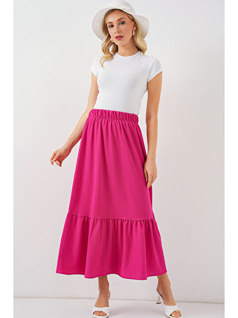 Bigdart 1886 Uzun Örme Etek - Koyu Pembe - S000089607-20019