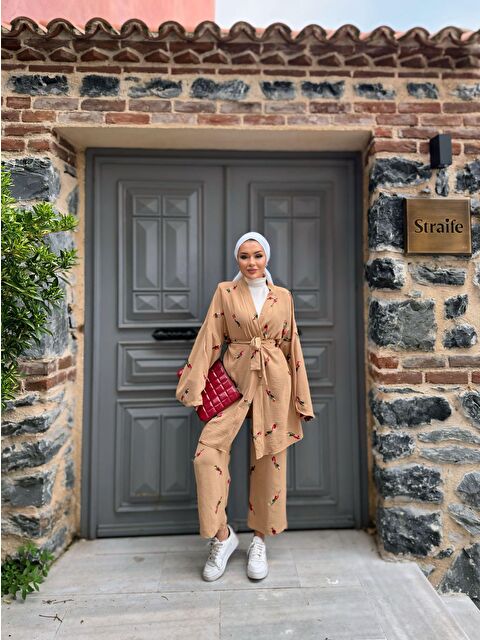 Comstar Nakışlı Kimono Takım - S000210437-4557