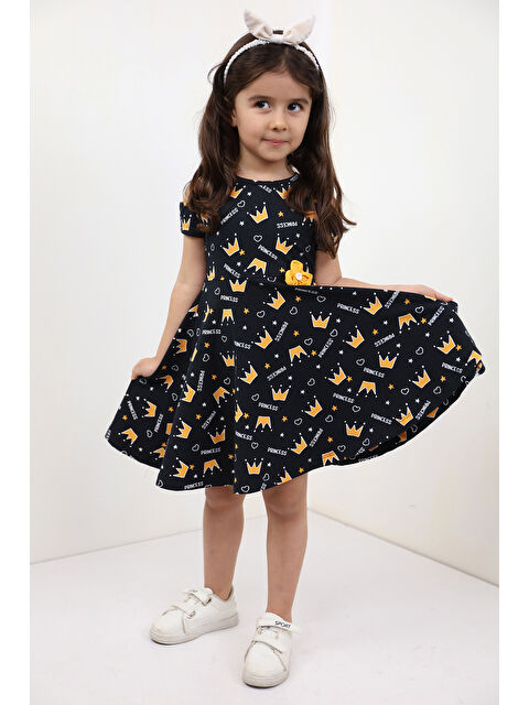 Toontoykids Kız Çocuk Komple Baskılı Elbise - S000268327-19351