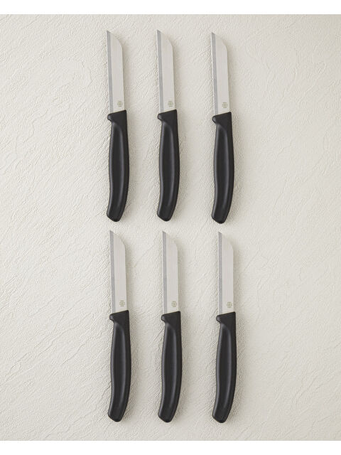 English Home Silent Slash Paslanmaz Çelik 6'lı Bıçak 9 cm Siyah - S000524935-19351