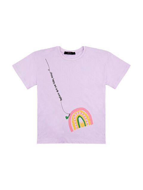 Chandraswear Kız Çocuk Mor Tshirt Baskılı- Wear - S000206344-20042