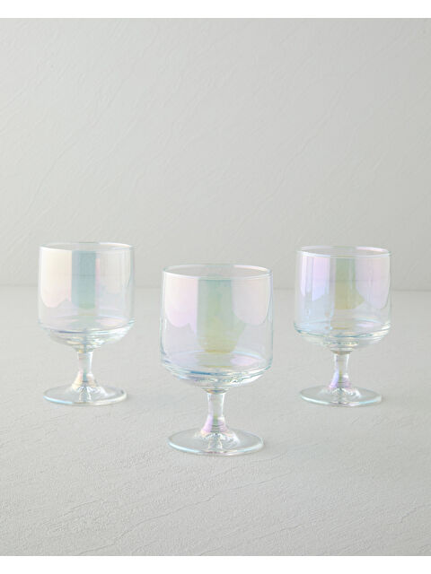 English Home Basic Shine Cam 3’lü Lüsterli Cup 300 ml Şeffaf - S000524947-26865