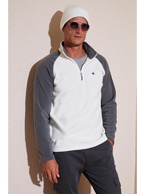 Buratti Slim Fit Yarım Fermuarlı Kışlık Şardonlu Erkek Polar 5906055 - S000242756-19965