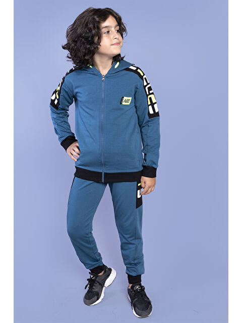 Toontoykids Erkek Çocuk Kapüşonlu Garni Detaylı Eşofman Takımı - S000417330-37399