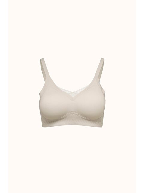 C&City Balensiz Dikişsiz Lazer Kesim Pedli Sütyen Cc422 Gri