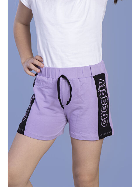 Toontoykids Kız Çocuk İki Yanı Garnili Creativ Nakışlı Şort - S000420600-19999