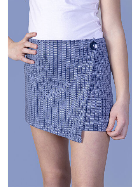 Toontoykids Kız Çocuk Kare Desenli Şort Etek - S000420603-21164