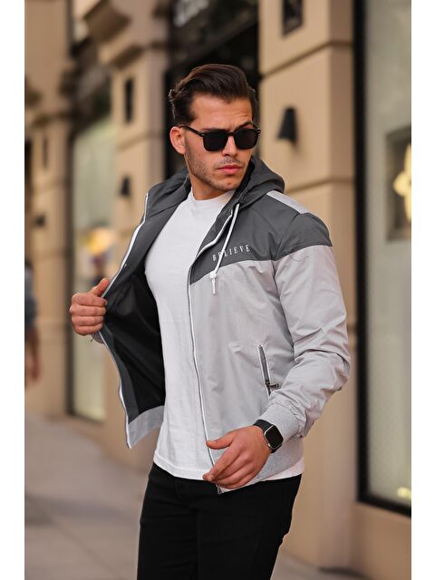 Stilkombin Parçalı Çift Renk Erkek Yağmurluk Mevsimlik Bl 1537 - S000114463-20600