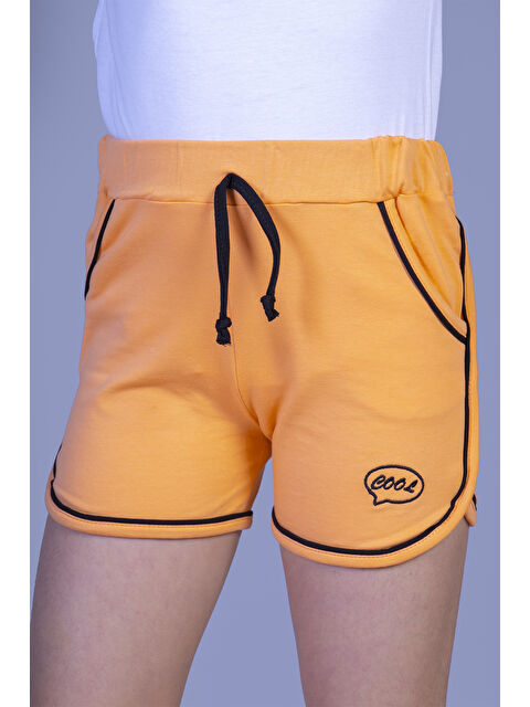Toontoykids Kız Çocuk Cool Nakışlı İki Yanı Cepli Şort - S000420602-20013