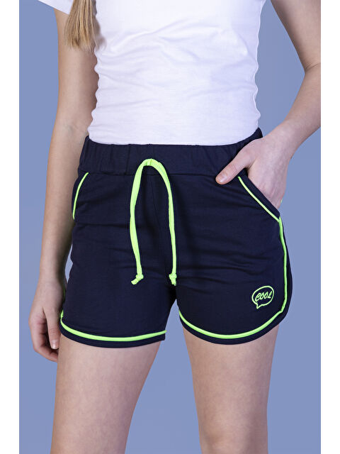 Toontoykids Kız Çocuk Cool Nakışlı İki Yanı Cepli Şort - S000420602-21164