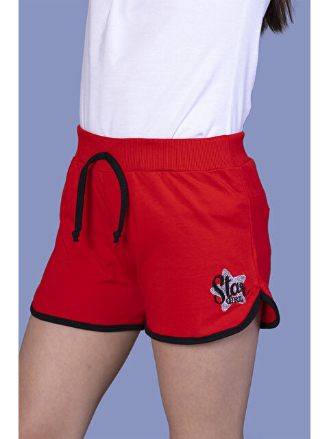 Toontoykids Kız Çocuk Star Girl Nakışlı Şort - S000420604-20045