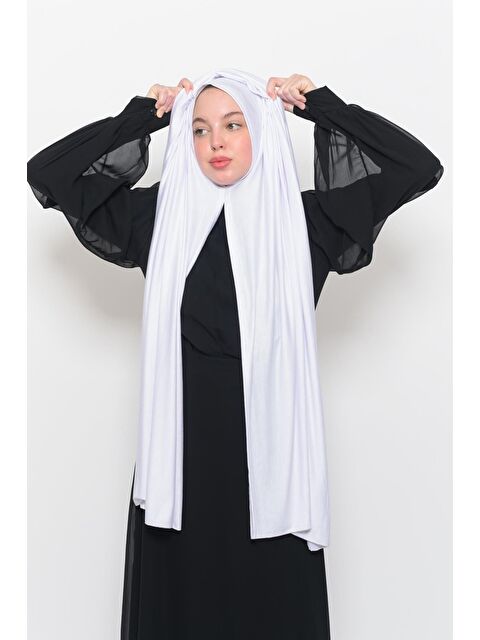 Altobeh Hazır Pratik Geçmeli Lüks Organik Düz Penye Şal Eşit Hizalı - S000377764-20063