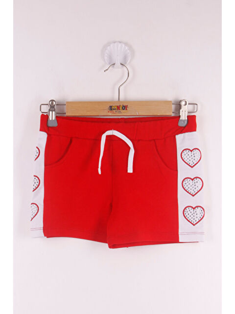 Toontoykids Kız Çocuk Kalp Nakışlı Şort - S000420606-20045