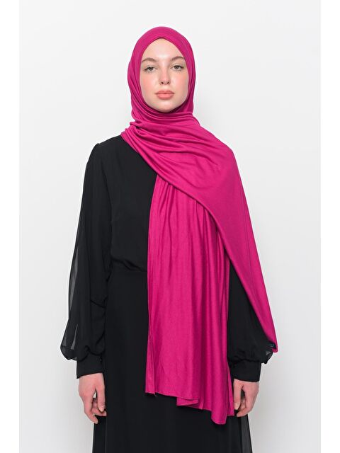 Altobeh Hazır Pratik Geçmeli Lüks Organik Düz Penye Şal Eşit Hizalı - S000377764-18686