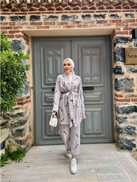 Comstar Nakışlı Kimono Takım - S000210437-20600