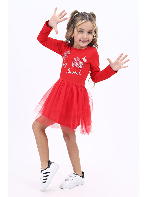 Toontoykids Kız Çocuk Baskılı Elbise - S000267978-20045