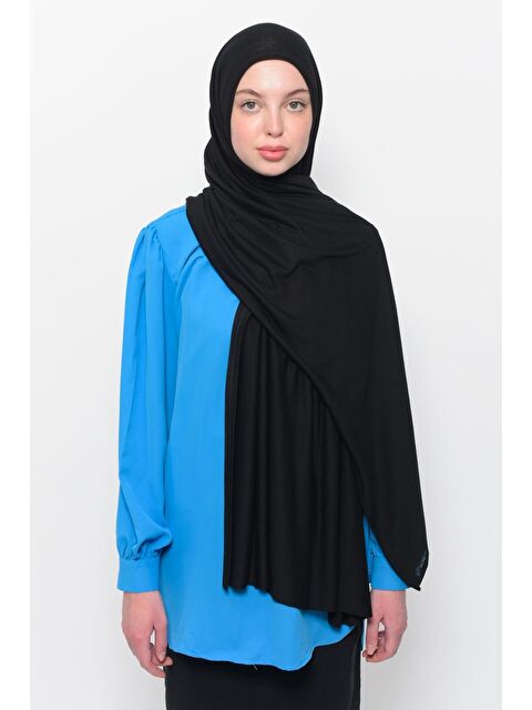 Altobeh Hazır Pratik Geçmeli Lüks Organik Düz Penye Şal Eşit Hizalı - S000377764-19351