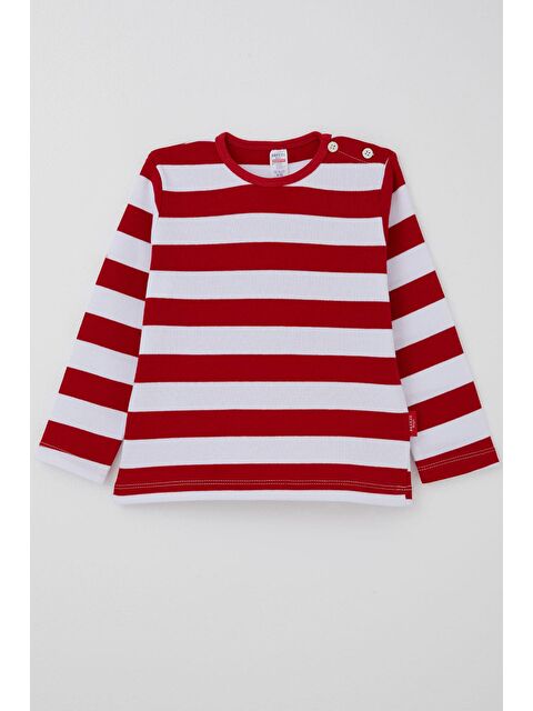 Breeze Erkek Bebek Uzun Kollu Tişört Patlı Kırmızı (9 Ay-3 Yaş) - S000332592-20045