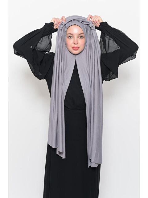 Altobeh Hazır Pratik Geçmeli Lüks Organik Düz Penye Şal Eşit Hizalı - S000377764-20600