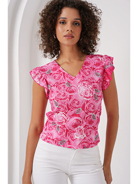 Bigdart 0430 Örme Bluz - Pembe - S000102363-20024