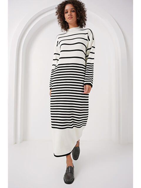 Bigdart 15890 Uzun Triko Elbise - B.Beyaz - S000254691-37246