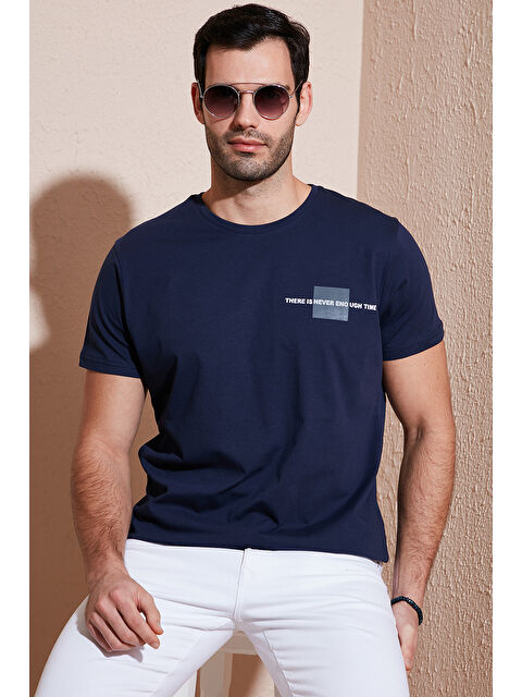 Buratti Bisiklet Yaka %100 Pamuk Slim Fit Erkek Tişört 541THERE - S000139045-21164