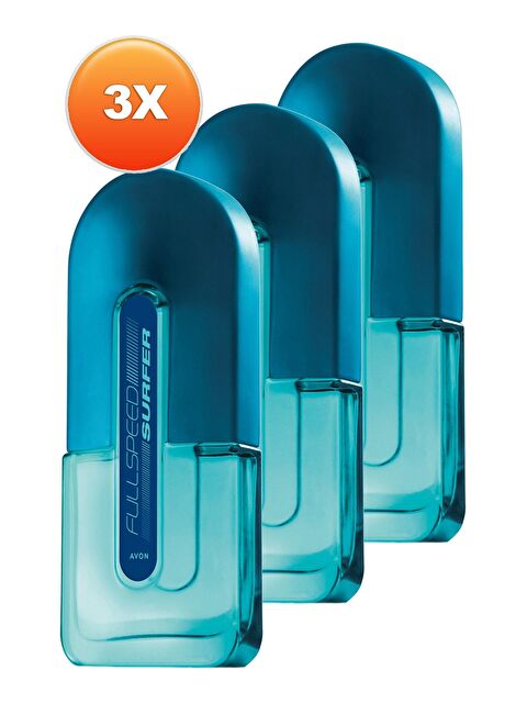 AVON Full Speed Surfer Erkek Parfüm Edt 75 Ml. Üçlü Set - S000188326-10231