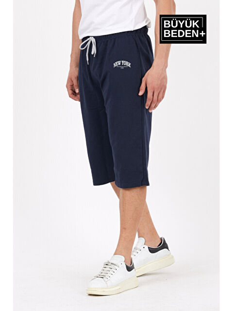 Süperlife Erkek  New York Baskılı Slim Fit Kalıp Büyük Beden Şort SPR25BSR087 - S000374800-21164