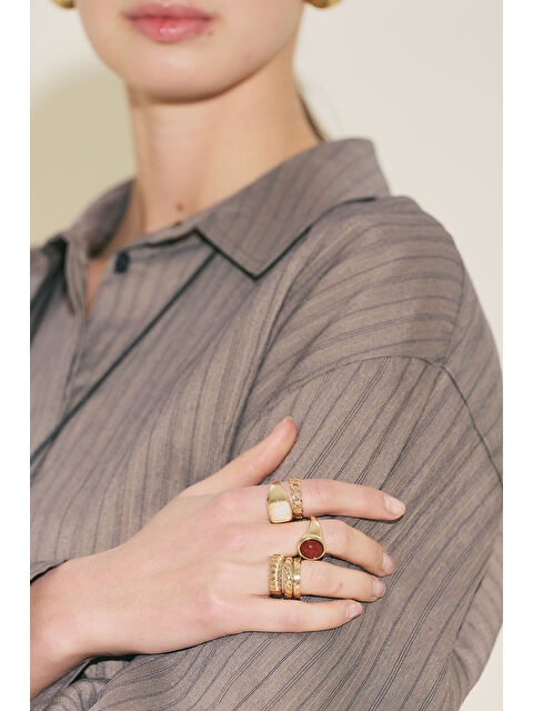 Manuka Rupa Yüzük Seti Gold - S000529742-20076