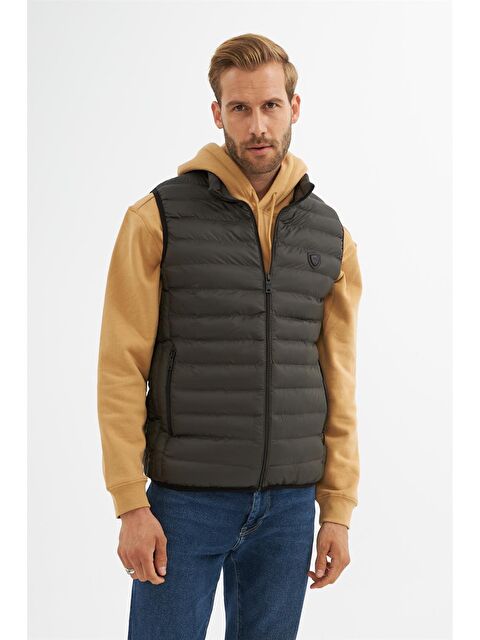 Danger Erkek Standart Kalıp Şişme Yelek Antrasit - S000261861-29666