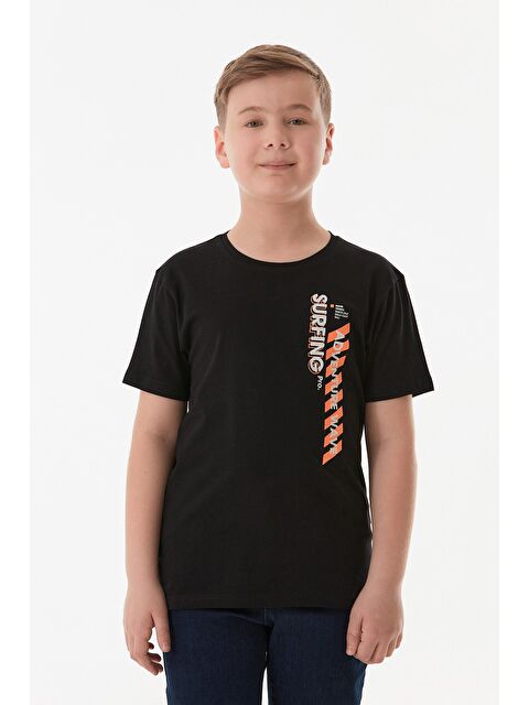 Fullamoda %100 Pamuk Adventure Yazı Baskılı Erkek Çocuk Tişört - S000381212-19351