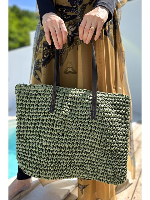 Remsa Mayo Hasır Plaj Çantası 011 Haki - S000214317-18547