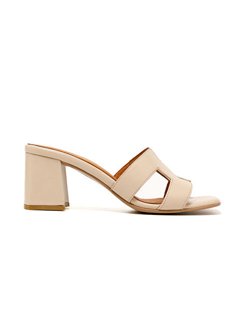 John May Kadın Terlik RC-25Y-015-R2048 Bej Cilt - S000509700-19928