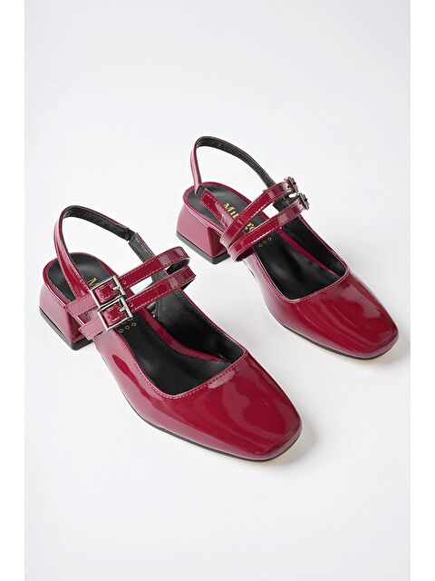 Muggo JANE Arkası Açık Kare Burunlu Kadın Günlük Kısa Topuklu Ayakkabı - S000143358-19951