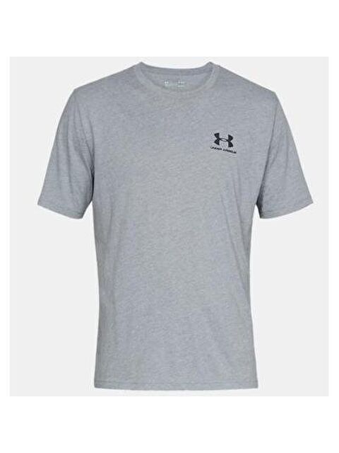 Under Armour Sportstyle Left Chest Erkek Gri Bisiklet Yaka Tişört - S000522168-20600