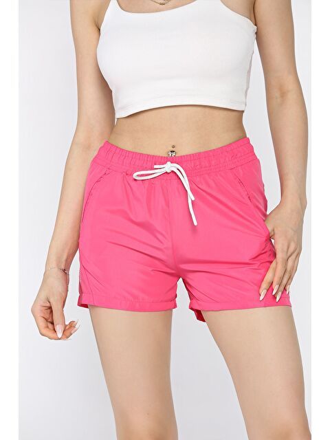 Gülseli Kadın Baskılı Cepli Deniz Şortu - S000399252-18686