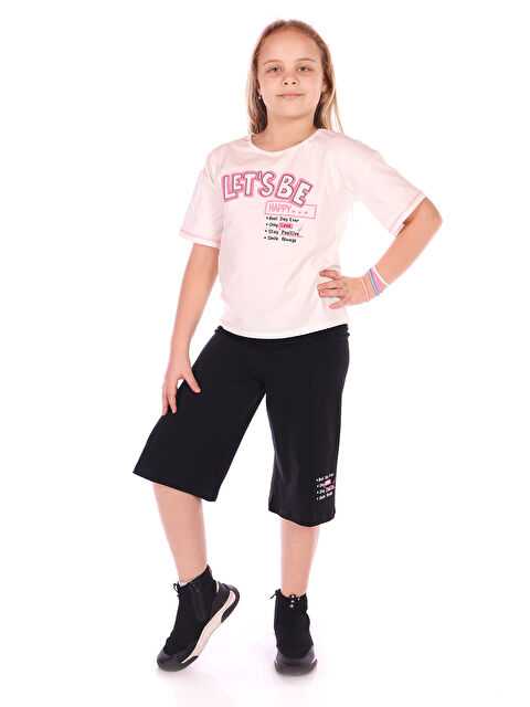 Toontoykids Kız Çocuk Lets Be Happy Baskılı Kaprili Takım - S000271135-19965