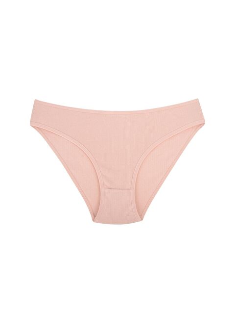Kompedan Fitilli Ribana Pamuklu Esnek Rahat Slip Bikini Külot | Yavruağzı 26000 - S000237690-17605