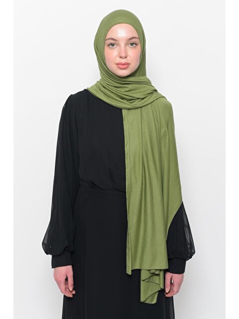 Altobeh Hazır Pratik Geçmeli Lüks Organik Düz Penye Şal Eşit Hizalı - S000377764-19972